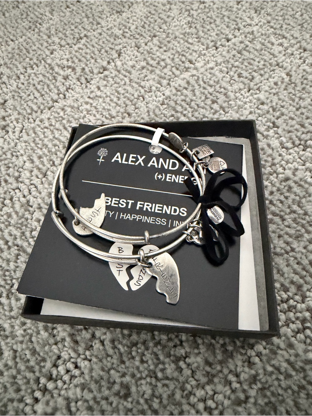 Alex and Ani-Best Friends silver bangle set. 2 bracelets. New $30